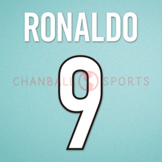 Barcelona 1996-1997 Ronaldo #9 Homekit Nameset Printing