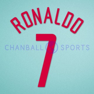 Manchester United 2007-2008 C.Ronaldo #7 Champions League Awaykit Nameset  Printing